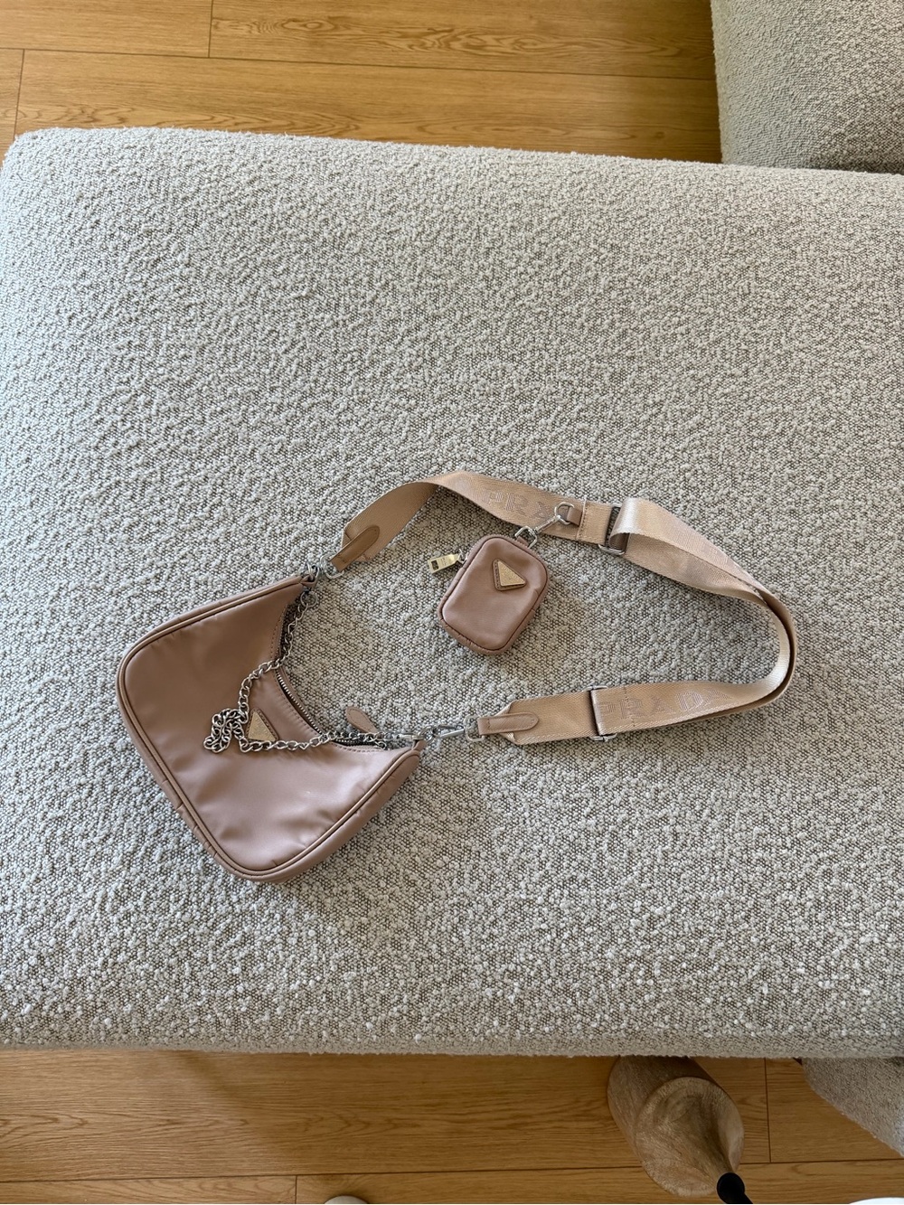 Nylon Crossbody Re Edition with Removable Pouch and strap